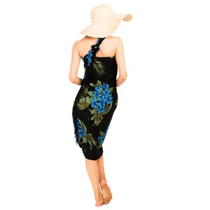 Pareo de Playa de Rayón para Mujer, Estampado Floral de Orquídeas, Túnica Ligera para la Playa - Product Image 6