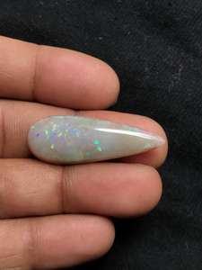 Opale australienne en vrac pierre précieuse Cabochon forme de poire pour la fabrication de bijoux feu vert naturel incroyable qualité changement de couleur optique - Product Image 2
