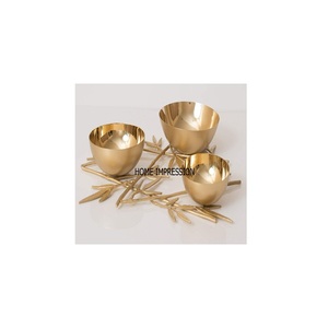Nouvelle arrivée 3 bol à joint avec support, candélabre en feuille de métal élégant, bol design, bol moderne et élégant, fournisseurs en gros - Product Image 5
