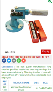 Ensanchador de anillo de piedra de acero de lujo con 16 troqueles GS 1321 herramienta de joyería para trabajo de joyería - Product Image 2