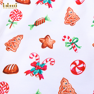 BB2371 Vêtements de détente décontractés de Noël pour filles 100% coton Vêtements pour enfants - Product Image 5