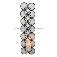 Porte-bougie chauffe-plat en fer moderne fait main avec revêtement en feuille d'or, pour décoration intérieure, Noël, barbecue, fête, marque IHA, modèle