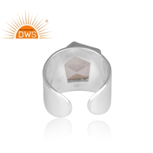 Natural Crystal Quartz Gemstone Stackable <b>Ring</b> Fine 925 <b>Silver</b> Classic <b>Statement</b> <b>Ring</b> Jewelry Manufacturer - Product Image 4