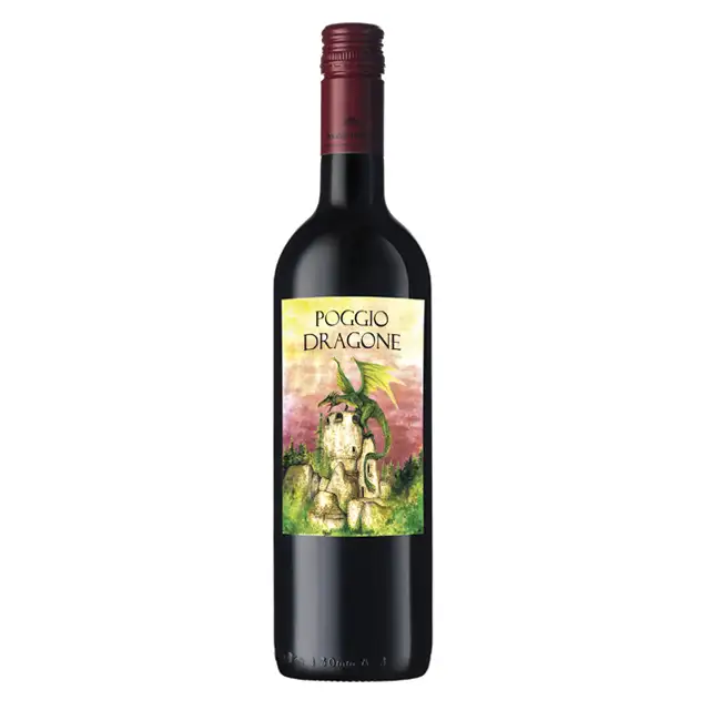 शीर्ष गुणवत्ता इतालवी लाल शराब-POGGIO DRAGONE Sangiovese Merlot 75cl इतालवी शराब मादक पेय