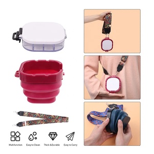 Nettoyeur de bassin de brosse de <span class=keywords><strong>peinture</strong></span> en plastique pliable avec organisateur de porte-brosse de <span class=keywords><strong>palette</strong></span> <span class=keywords><strong>humide</strong></span> pour aquarelle et <span class=keywords><strong>peinture</strong></span> à l'huile - Product Image 3