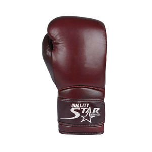 ถุงมือชกมวย,ถุงมือชกมวยทำจากหนังมันวาวสีแดงเข้มกำหนดได้เอง - Product Image 2