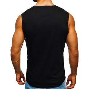 <b>Men</b> Silk Screen Printed Quick Dry Breathable 100% Polyester Workout Tank Top Gym <b>Singlet</b> Custom Running Adult Fitness Sports - Product Image 2