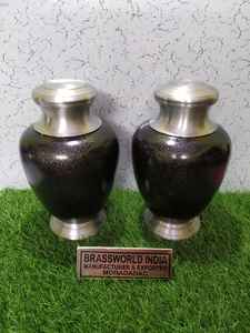 Urne de crémation en ALUMINIUM marron VINTAGE pour cendres humaines, fournitures de funérailles cuivworld inde - Product Image 4