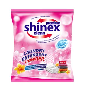 SHINEX High Quality Laundry Washing Detergent Powder 1 Kg Hand Washing High Foam Powder Detergent Made in Turkey