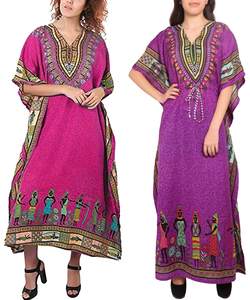 Women's Polyester <b>Kaftan</b> Caftan Long <b>Beach</b> Wear Maxi Gown Loose Viscose Nightwear <b>Dress</b> for Adults - Product Image 2