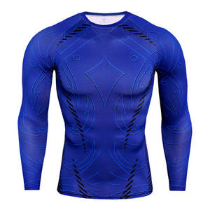 Camisetas de compresión ajustadas hechas a medida para hombre, camisetas de sublimación de manga larga, OEM, personalizadas - Product Image 1