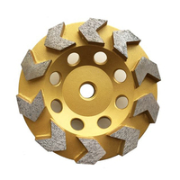 Roues de meulage de sol pour pierre à béton, 2 pièces, de haute qualité, en forme de flèche segmentée en diamant