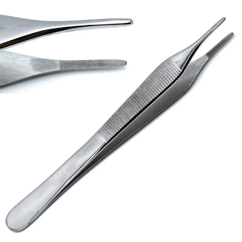 Adson ड्रेसिंग दाँतेदार टिप चिमटी से नोचना 15cm ऊतक संदंश सर्जिकल चिकित्सा Plier उपकरणों