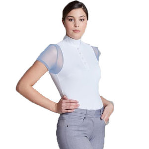 Camisas ecuestres con estilo para mujer, tops de manga larga para eventos de equitación funcionales, prendas de secado rápido, capas base y tops de espectáculo - Product Image 3