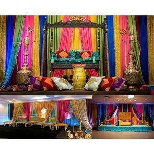 Décor sur le thème des Mille et Une Nuits, surahis, sangeet musulman, accessoires de scène de sangeet, décor de scène des Mille et Une Nuits, vente en gros, mariage, États-Unis - Product Image 1