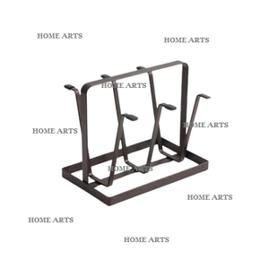 Support en verre et fer au design tendance avec un porte-gobelet en verre de couleur noire de la plus haute qualité à un prix abordable - Product Image 2