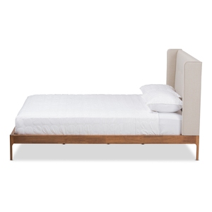 Lit mural convertible moderne en bois massif, taille king, avec tête de lit éclairée - Product Image 1