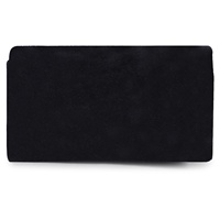 Pochette ethnique brodée à la main pour femme avec motif géométrique et fermeture à rabat 22x11,5cm