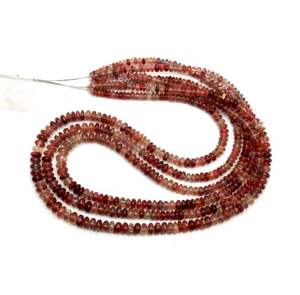 Andesine Smooth Roundel Shape Natural Gemstone <b>Beads</b> 18 Inch <b>Stone</b> <b>Beads</b> Collection - Product Image 6