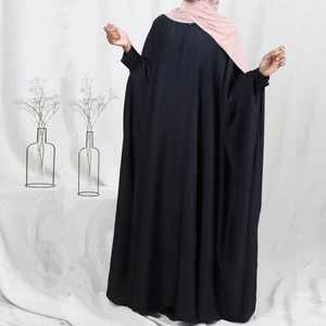 Abaya ผ้าซาตินแฟชั่นแขนยาวสำหรับมุสลิม,ขนาดใหญ่พิเศษดีไซน์ใหม่ปี2021 - Product Image 3