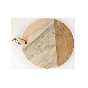 Tabla de cortar para madera y mármol, accesorio para picar madera sólida con asa, color gris, muestra gratis - Product Image 2