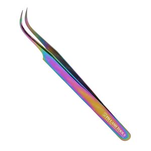 Multi Color Wide Curved Tip Tweezer for Eyelash Extensions Private Label, New Arrival Eyelash Extension Curved Tip Tweezer - Product Image 3