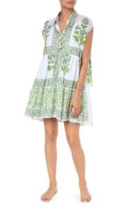 Robe d'été décontractée pour femme, style bohème, imprimé floral, en mousseline, sans manches, coupe ample, longueur mi-mollet, taille naturelle, grande taille - Product Image 2