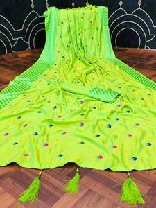 Vêtements de mariage, nouvelle collection 2020, sarla en soie, broderie, avec chemisier, bas prix, vente en gros - Product Image 5