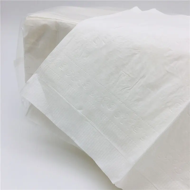 2ply virgin soft disposable paper tissue 1/8 fold dinner napkins