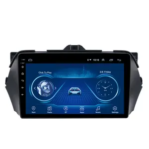 Sistema multimídia de navegação GPS para carros, dvd player, rádio e vídeo, com áudio e som, para Suzuki CIAZ/Alivio 2014-2018 9 polegadas 2DIN