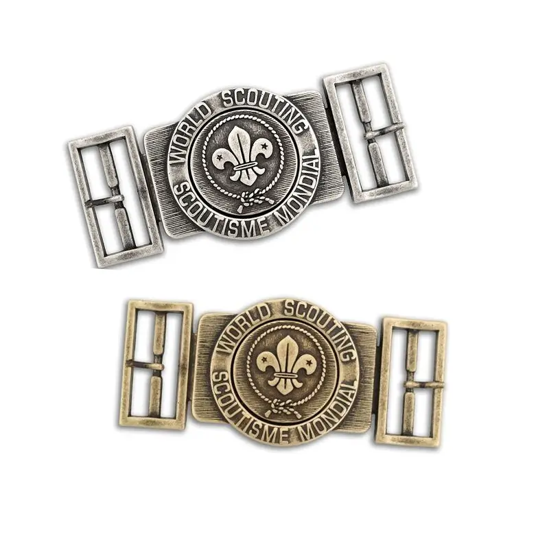 Factory manufacture oem custom wide scout belt buckle