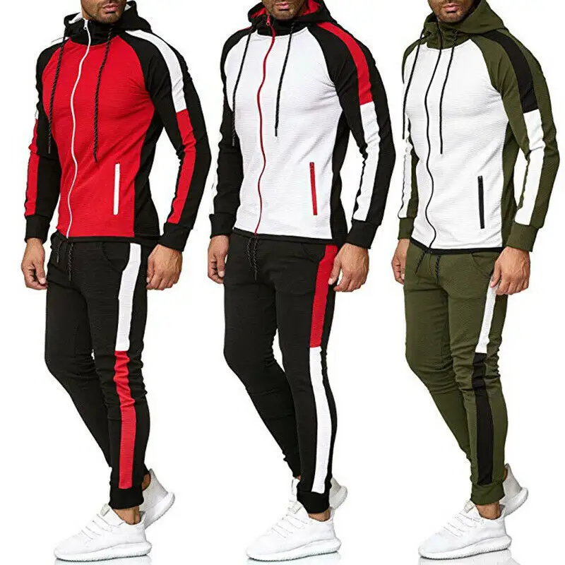 New Style 2Pcs Hoodies Mens Tracksuit Set Sweatshirt Pants Bottoms Sport Jogging Sets