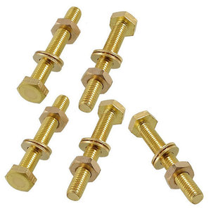 Usinage CNC personnalisé de haute précision fixation de boulon en laiton tête hexagonale de haute qualité toutes tailles fabriquées à Jamnagar - Product Image 1