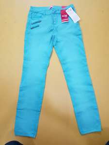 Pantalones de Algodón Chino de Alta Calidad para Niñas, Estilo Casual de Verano, Cintura Elástica con Botones, Lote de Stock de Bangladesh - Product Image 2