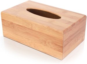 Caja de pañuelos de bambú rectangular hecha en Vietnam - Product Image 2