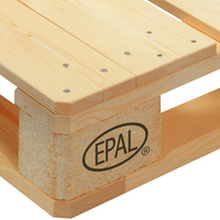 Palette en bois double face estampillée Euro EPAL 1200x1000 Entrée 4 directions pour utilisation dans la logistique industrielle et le transport