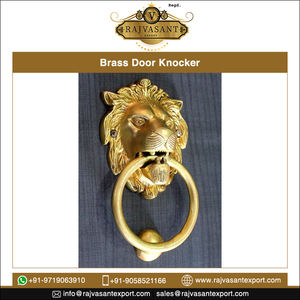 Anneau de heurtoir de porte en laiton satiné antique, accessoire de fenêtre de style victorien pour hôtels - Product Image 4