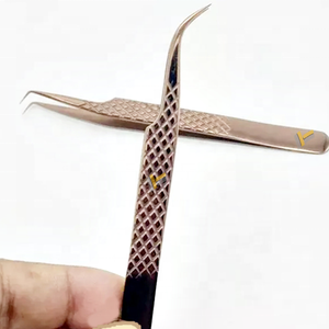 แหนบถอนขนตาสแตนเลสอเนกประสงค์แบบญี่ปุ่นสำหรับใช้ติดโลโก้แบบโค้งแข็งแรงทนทานปลายแหลมสวยงามปรับแต่งได้ - Product Image 1