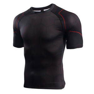 Vêtements de MMA en gros, T-shirts de compression personnalisés pour jeunes et hommes, Rashguard à manches courtes motif tatouage - Product Image 1