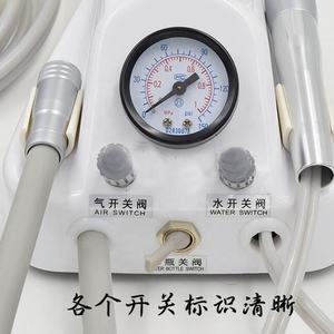 Unité de turbines dentaires portables, fonctionne avec une seringue à 3 voies, commande pneumatique, interrupteur au pied, irrigateur buccal, kit d'outils de blanchiment des dents - Product Image 4