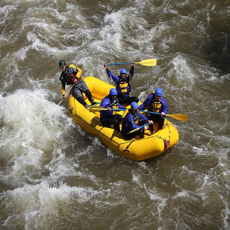 Grandi barche gonfiabili di rafting di 280 cm per la barca gonfiabile di rafting di 6 persone gialla per rafting per il tempo libero