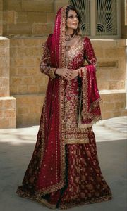 KAMEEZ ยาว NEW-TRENDY--BRIDAL,LEHENGA,ชุดเดรสที่มีหินลูกปัดคริสตัลประดับหนัก,งาน ZARDOZI สำหรับงานแต่งงาน @ 2021 - Product Image 2