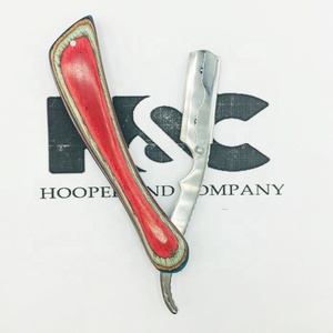 Professional Wooden Handle Barber <b>Razor</b> Multi Color Wood Handle Barber <b>Straight</b> <b>Razor</b> logo Packing High Demand Barber <b>Razors</b> - Product Image 4