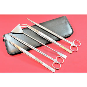 Ensemble de nettoyage aquatique 5 pièces en acier inoxydable pour aquarium avec étui en cuir 2026 - Product Image 3