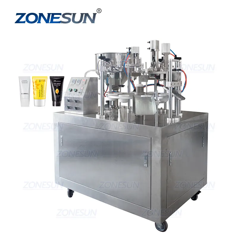 ZONESUN ZS-GZNF10 automatische Hand creme Paste Tube Zahnpasta Füllung Versiegelung maschine Salbe Soft Tube Fill Sealing Machine