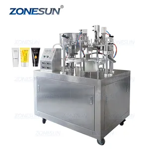 ZONESUN ZS-GZNF10 Automatic Hand Cream Paste Tube dentifricio Filling Sealing Machine unguento Soft Tube Fill Sealing Machine