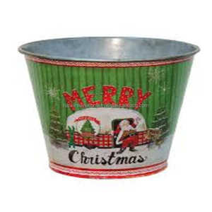 Seau à glace de Noël en métal de haute qualité au design coloré au prix direct du fabricant Meilleures cuves à boissons pour les vacances - Product Image 5