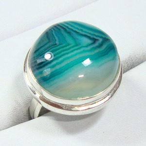 925 estampillé argent vêtements décontractés coloré calcédoine charmante bague de mode éternité vermeil femmes bague en pierres précieuses - Product Image 3