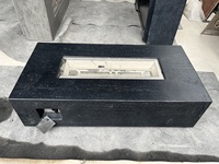 Table de foyer d'extérieur en propane, couvercle rectangulaire en acier inoxydable, expédition gratuite en chine