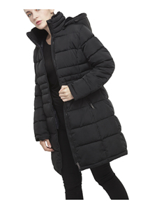 2021 New Product Fashionable Waterproof Women's Puffy Jacket Canvas Plain Dyed with Lace Decoration and Zip-<b>Up</b> Pocket - Product Image 6